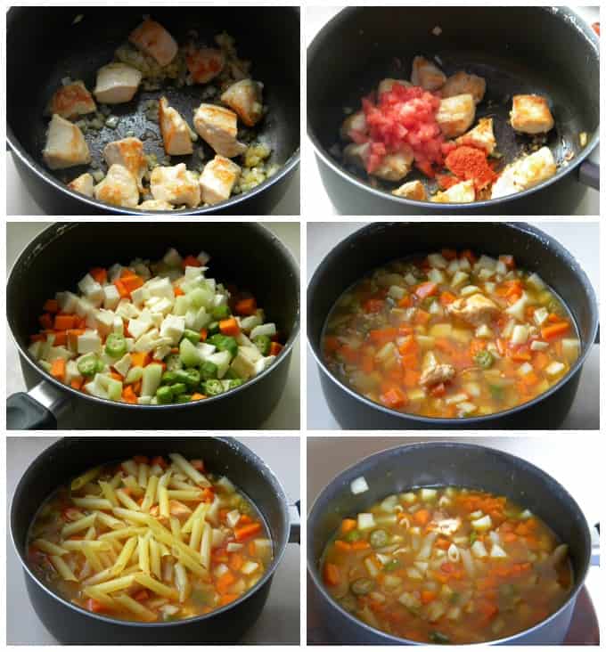 Sopa de Frango com legumes